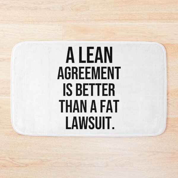 Item preview, A lean agreement is better than a fat lawsuit wise American proverbs designed and sold by Pikkalo.