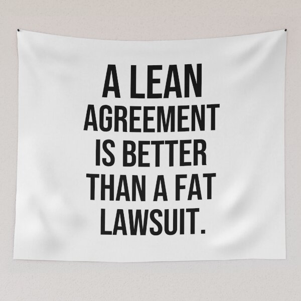Item preview, A lean agreement is better than a fat lawsuit wise American proverbs designed and sold by Pikkalo.