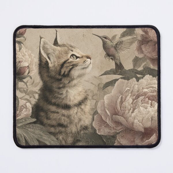 Item preview, Vintage Kitten Jigsaw Puzzle & Wall Art – Cottagecore Botanical Cat for Cat Lovers designed and sold by ArtFairy38.