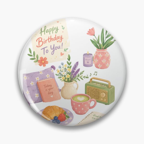 Item preview, Happy Birthday To You - Cozy Aesthetic Celebration Art designed and sold by PeplumiArt.