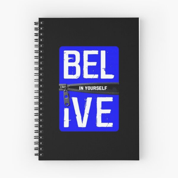 Item preview, Believe In Yourself Motivation • Creative Zipper Typography • Inspiring Blue Positive Quote Art designed and sold by Bright Nest Studio.