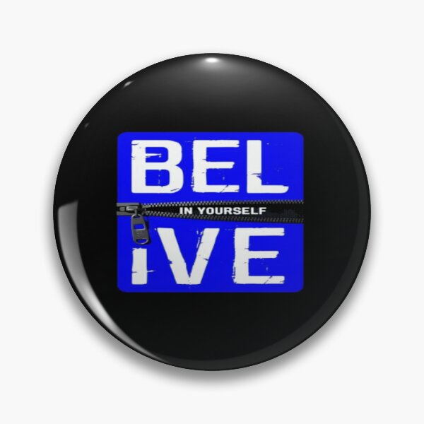 Item preview, Believe In Yourself Motivation • Creative Zipper Typography • Inspiring Blue Positive Quote Art designed and sold by Bright Nest Studio.