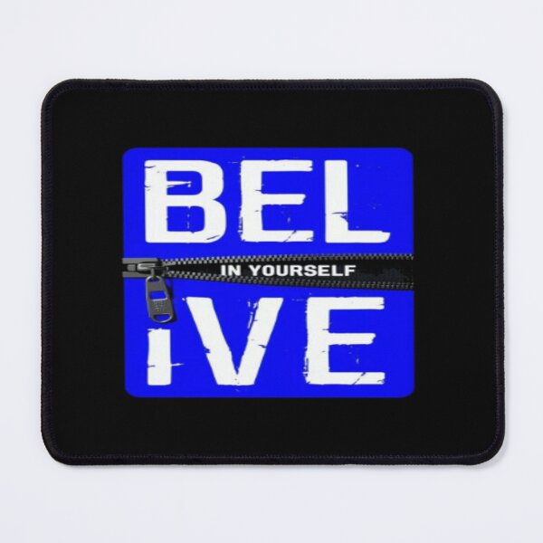 Item preview, Believe In Yourself Motivation • Creative Zipper Typography • Inspiring Blue Positive Quote Art designed and sold by Bright Nest Studio.