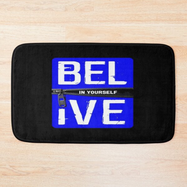 Item preview, Believe In Yourself Motivation • Creative Zipper Typography • Inspiring Blue Positive Quote Art designed and sold by Bright Nest Studio.