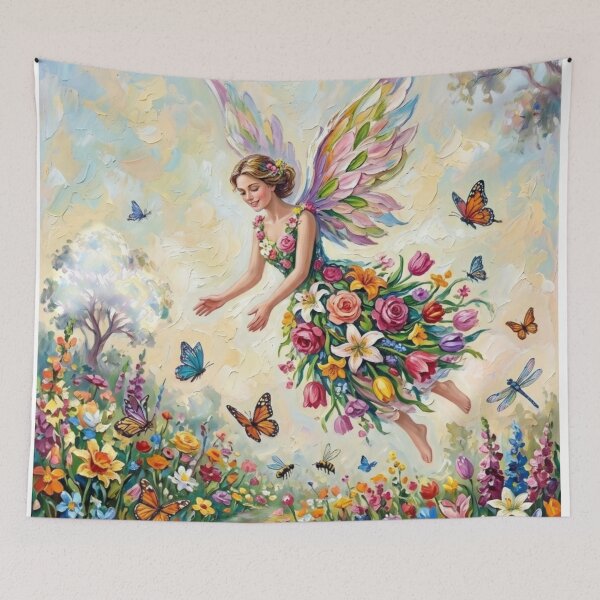 Item preview, The fairy in the flower garden designed and sold by PP&RAINBOW SHOP.