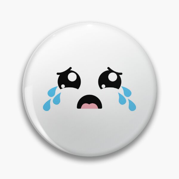 Item preview, Cute kawaii blushing sad eyebrows face designed and sold by BlushyPrint.