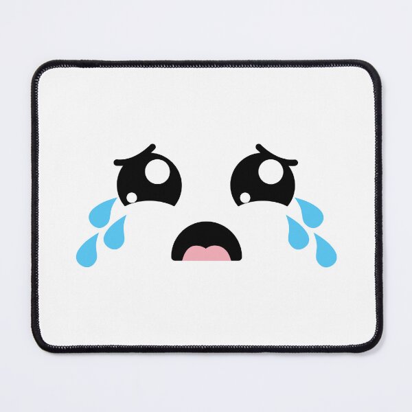Item preview, Cute kawaii blushing sad eyebrows face designed and sold by BlushyPrint.