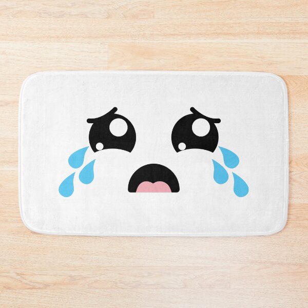 Item preview, Cute kawaii blushing sad eyebrows face designed and sold by BlushyPrint.
