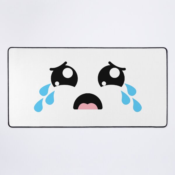Item preview, Cute kawaii blushing sad eyebrows face designed and sold by BlushyPrint.