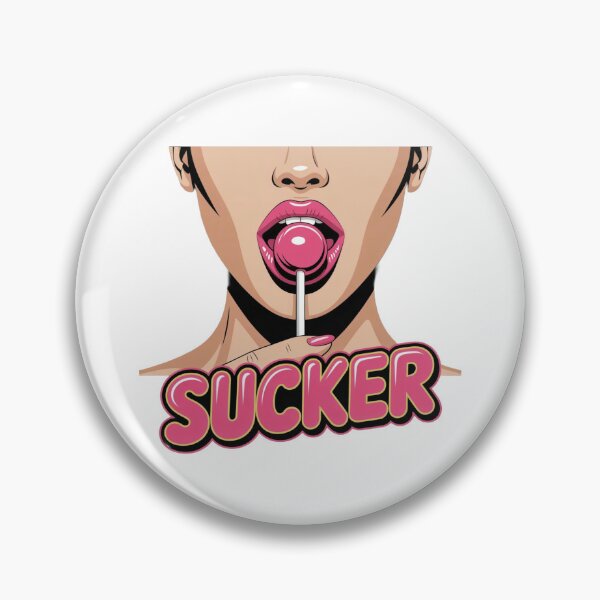 Item preview, Funny “Sucker” Lollipop T-Shirt – Retro Pop Art Candy Lips Design for Y2K Fashion & Meme Lovers designed and sold by GemBob Creations.