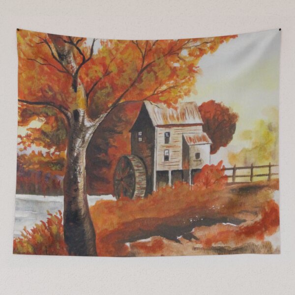 Item preview, Rustic scene in autumn designed and sold by Ginette Ash.