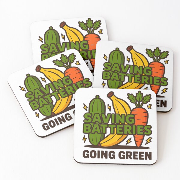 Item preview, Saving Batteries Going Green Funny Vegetable Adult Humor T‑Shirt designed and sold by MerchlyMike.