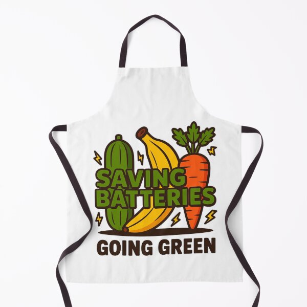 Item preview, Saving Batteries Going Green Funny Vegetable Adult Humor T‑Shirt designed and sold by MerchlyMike.