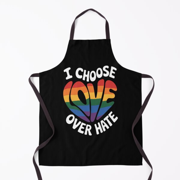 Item preview, I Choose Love Over Hate LGBTQ+ Rainbow Pride Quote designed and sold by Say It With Ink.