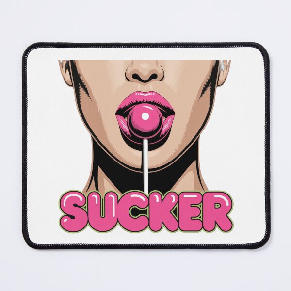 Item preview, Retro “Sucker” Lollipop T-Shirt – Bold Pop Art Candy Lips Design for Y2K Fashion & Festival Lovers designed and sold by GemBob Creations.