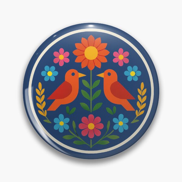 Item preview, Folklore Harmony: Vibrant Slavic Bird & Flower Circle Art designed and sold by Wild Hare.