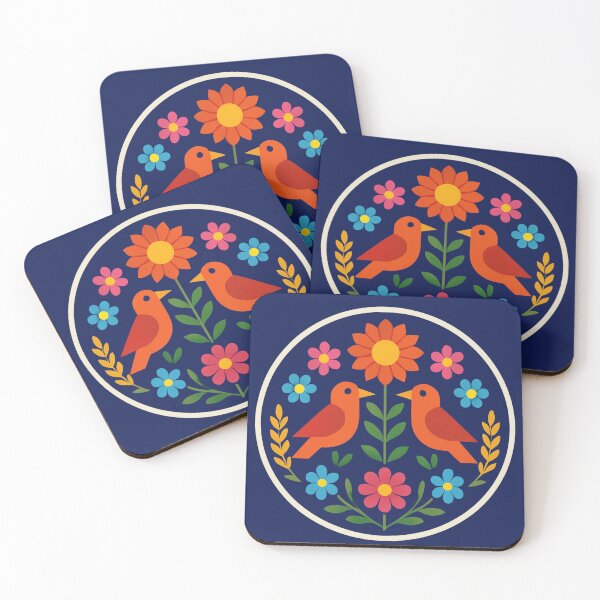 Item preview, Folklore Harmony: Vibrant Slavic Bird & Flower Circle Art designed and sold by Wild Hare.