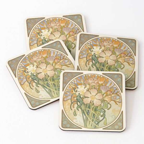Item preview, Flowers in Art Nouveau designed and sold by Michael Schwarz.