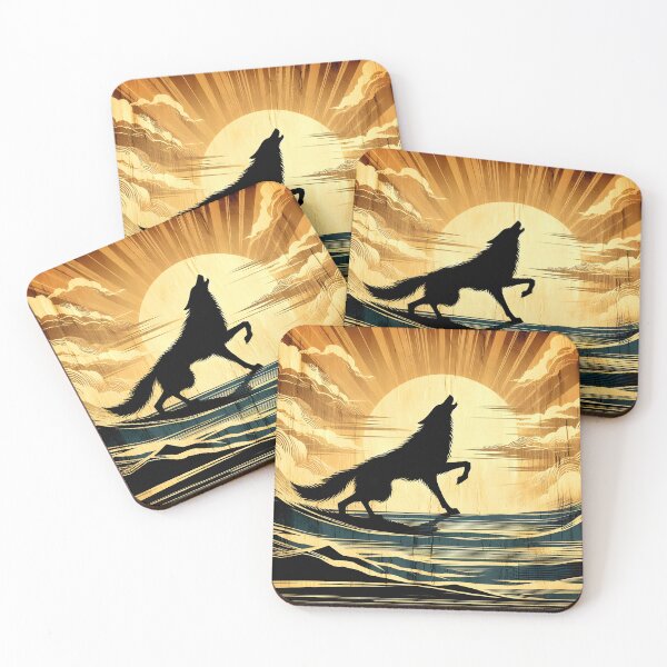 Item preview, Grunge Landsapce and Wolf, Ai Generated Art designed and sold by ACC .