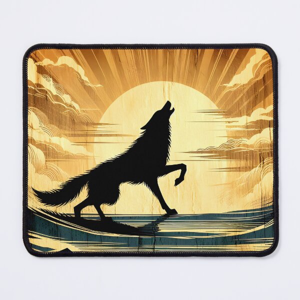 Item preview, Grunge Landsapce and Wolf, Ai Generated Art designed and sold by ACC .