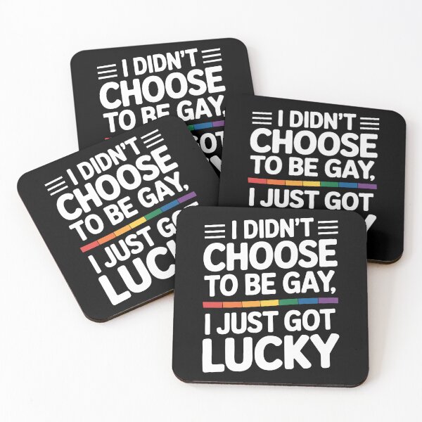 Item preview, I Didn't Choose To Be Gay I Just Got Lucky Funny Pride Quote designed and sold by Say It With Ink.