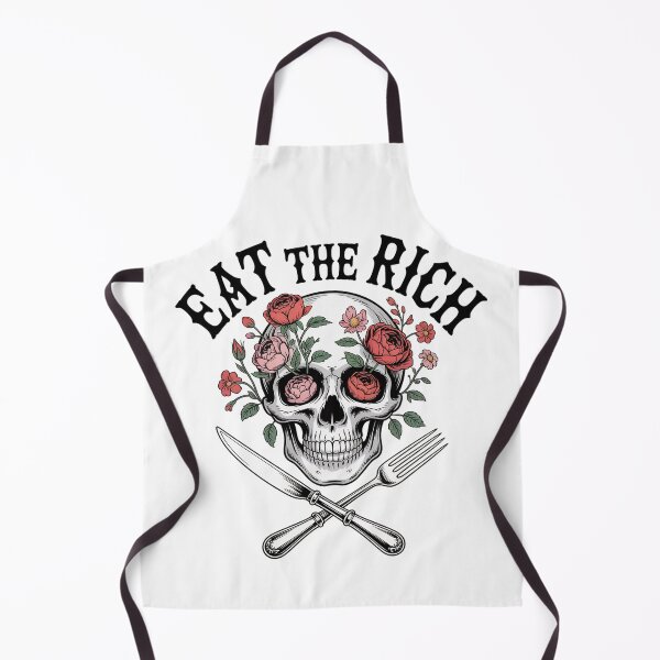 Item preview, Eat the Rich Skull with Flowers – Dark Humor Gothic Statement Design designed and sold by ArcticFoxStudio.