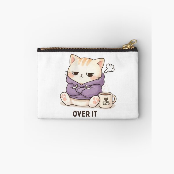 Item preview, Over It Cat | Cute Kawaii Aesthetic | Tired Mood Design designed and sold by The Mood Index.