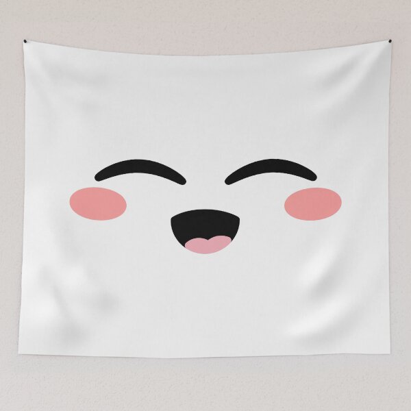 Item preview, Lovely kawaii blushing smiling joyful face designed and sold by BlushyPrint.