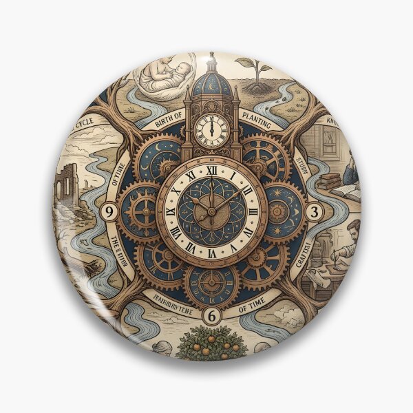 Item preview, Ilusión del Tiempo Vintage Steampunk Cosmic Order Art designed and sold by Sybille-Yates.