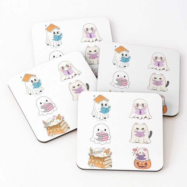 Item preview, Reading Sheet Ghost Cute Ghosts Reading Pack Book Set Spooky Book Lovers Gift Ideas Sticker designed and sold by trendnest_shop.