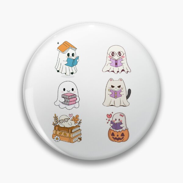 Item preview, Reading Sheet Ghost Cute Ghosts Reading Pack Book Set Spooky Book Lovers Gift Ideas Sticker designed and sold by trendnest_shop.