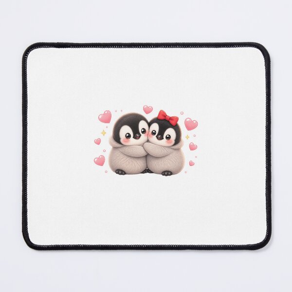 Item preview, Hugging penguins illustration designed and sold by Design by Sara.