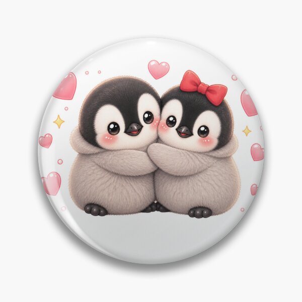 Item preview, Hugging penguins illustration designed and sold by Design by Sara.