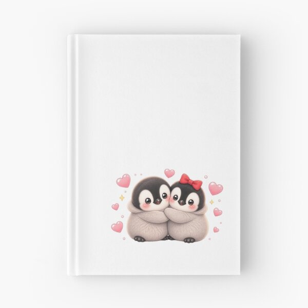 Item preview, Hugging penguins illustration designed and sold by Design by Sara.