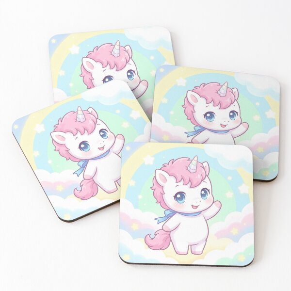Item preview, Chibi Happy Unicorn Sticker designed and sold by Solace Sparkles.