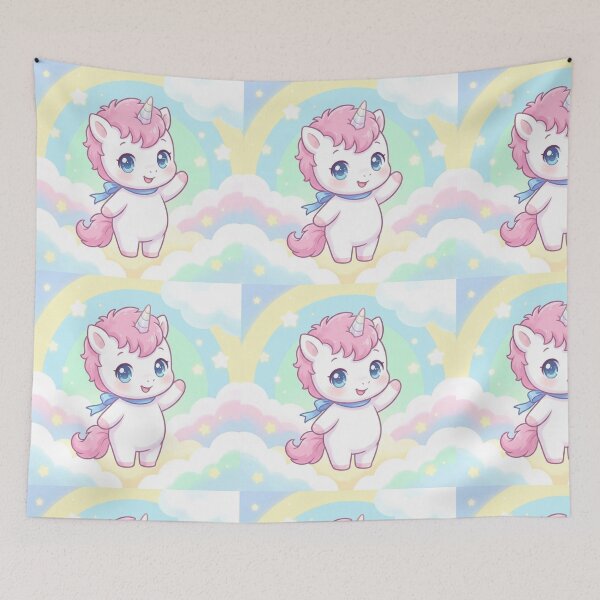 Item preview, Chibi Happy Unicorn Sticker designed and sold by Solace Sparkles.