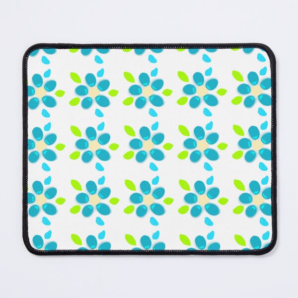 Item preview, Neon Blue Flower Power – Glow in the Dark Grid designed and sold by Kazewalk.