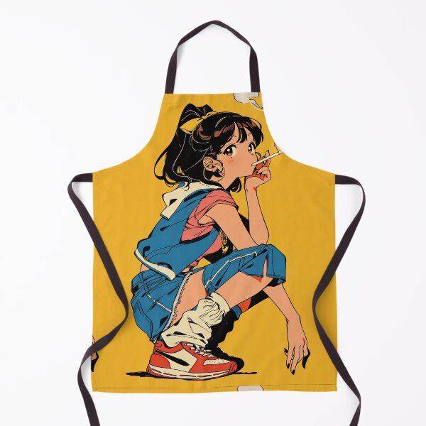 Item preview, Cool 80s Anime Girl Squatting Pose designed and sold by Piotrek0001.