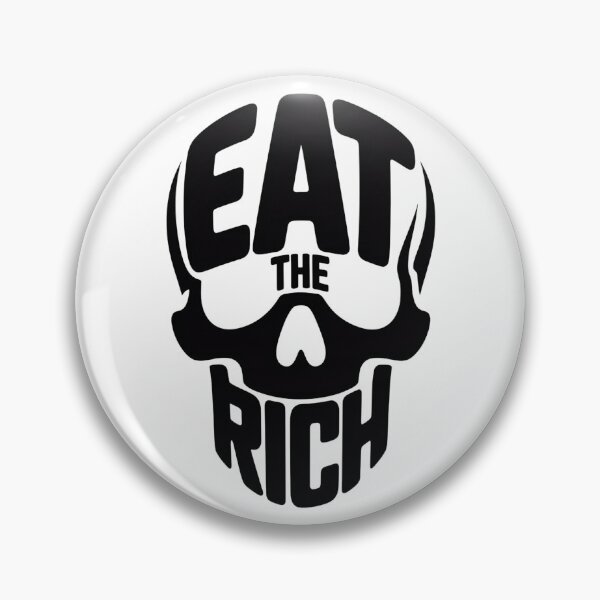 Item preview, Eat the Rich Skull Typography – Bold Anti Capitalist Statement Design designed and sold by ArcticFoxStudio.