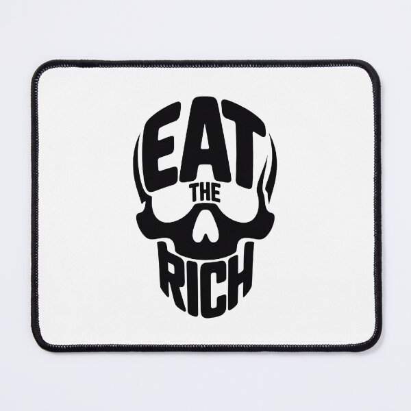 Item preview, Eat the Rich Skull Typography – Bold Anti Capitalist Statement Design designed and sold by ArcticFoxStudio.