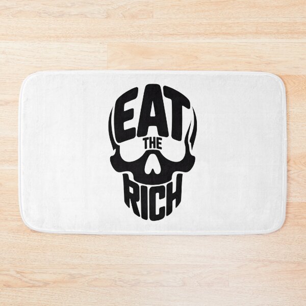 Item preview, Eat the Rich Skull Typography – Bold Anti Capitalist Statement Design designed and sold by ArcticFoxStudio.