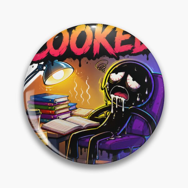 Item preview, Bro Is Cooked Funny Study Meme Sticker designed and sold by Painted Reverie .