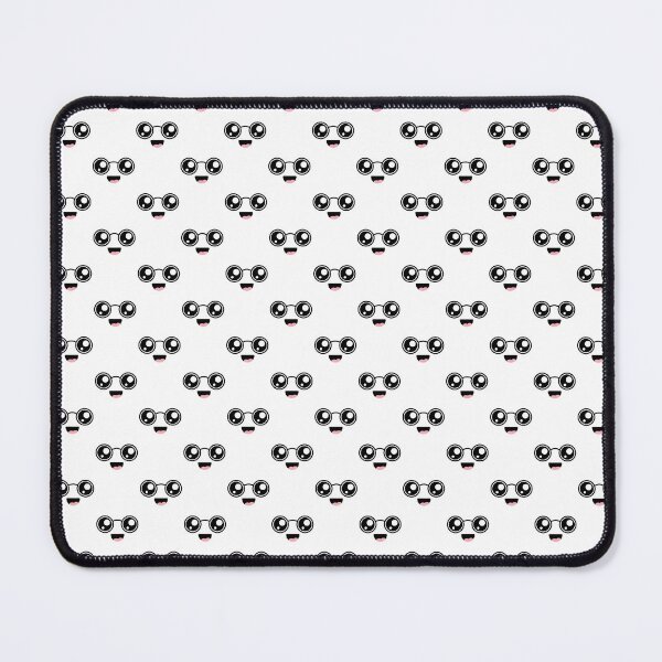 Item preview, Cute kawaii happy smiling nerdy face pattern designed and sold by BlushyPrint.