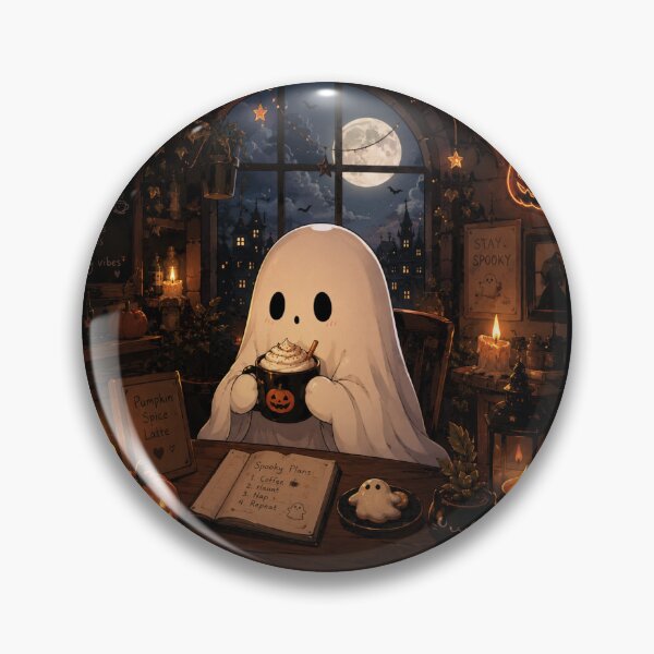 Item preview,  Ghost Cafe Halloween Pumpkin Spice Aesthetic Design designed and sold by MotylekAnia.