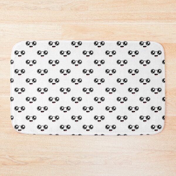 Item preview, Cute kawaii happy smiling nerdy face pattern designed and sold by BlushyPrint.