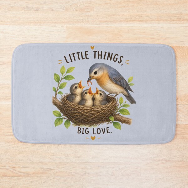 Item preview, Little Things Big Love Cute Mother Bird and Baby Birds Design designed and sold by Tidarat-27.