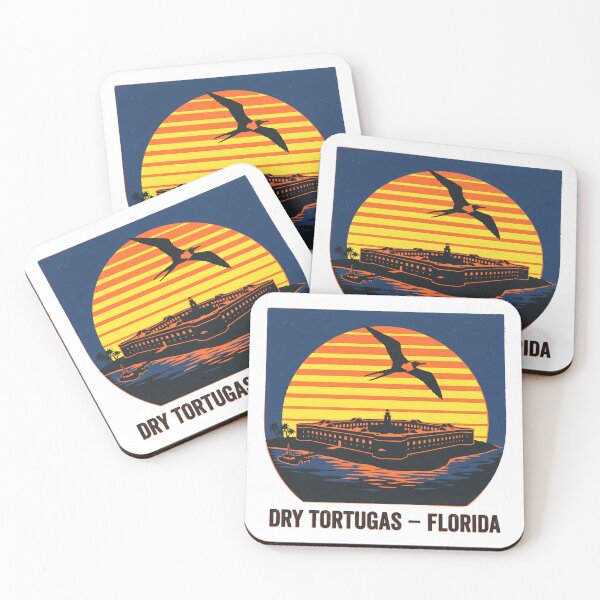 Item preview, Dry Tortugas Florida National Park Vintage Retro Sunset designed and sold by LoliDesignShop.