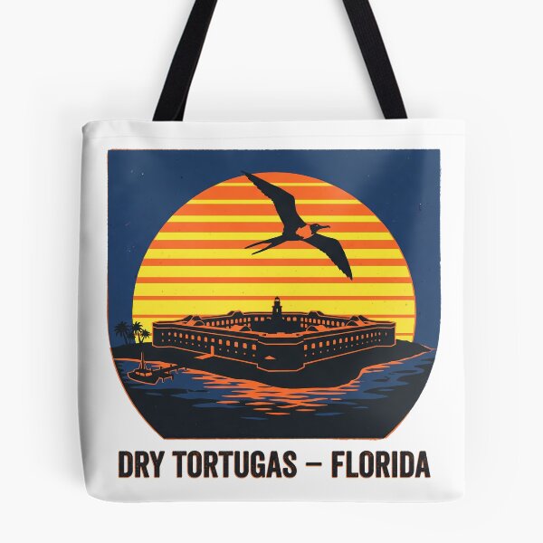 Item preview, Dry Tortugas Florida National Park Vintage Retro Sunset designed and sold by LoliDesignShop.