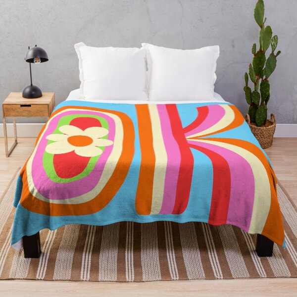Item preview, Groovy Retro "OK" Flower Power – Electric Pop Candy designed and sold by nineFlorals.