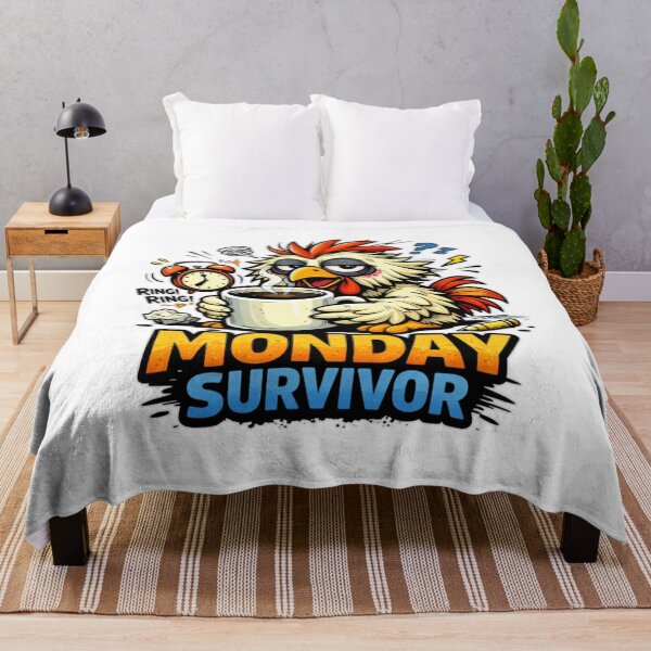 Item preview, Chicken Chaos – Monday Survivor Funny Coffee Lover T‑Shirt designed and sold by MerchlyMike.